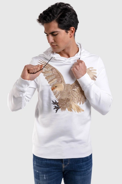 Inimigo Eagle Jersey Hoodie In White