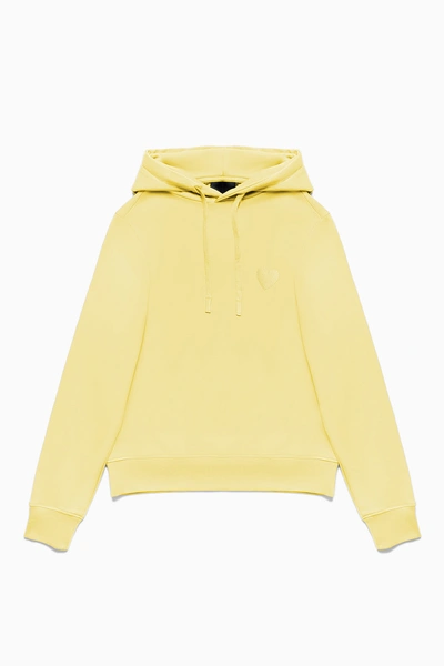 Inimigo Classic Embroidery Heart Hoodie In Yellow