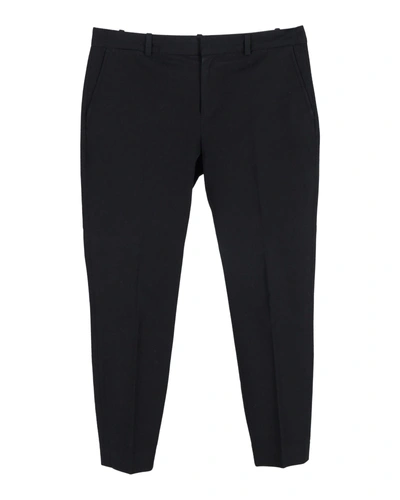 Polo Ralph Lauren Tapered Cropped Trousers In Black Cotton