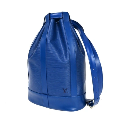 Pre-owned Louis Vuitton Randonnée Leather Shoulder Bag () In Blue