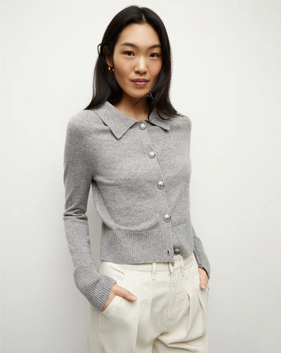 Veronica Beard Cheshire Cashmere Cardigan In Heather Grey