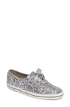 Kate Spade X  New York Women's Glitter Lace Up Sneakers In Silver