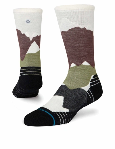 Stance Elevation Crew Sock In Brown