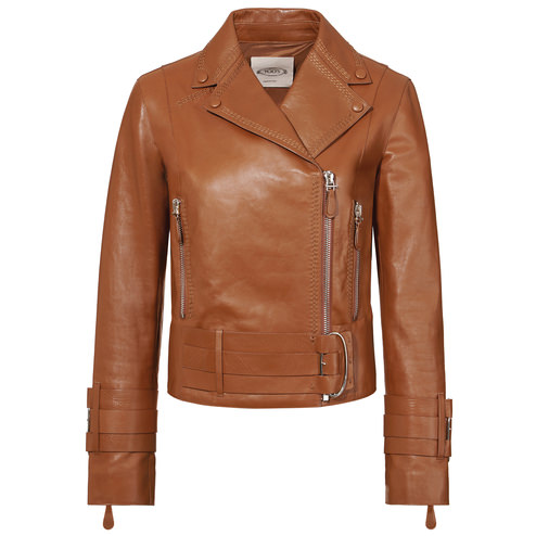 Tod's Leather Biker Jacket | ModeSens