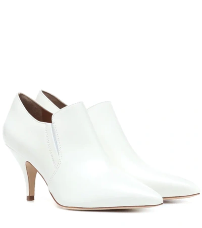 Tory Burch Georgina 80 Leather Ankle Boots In White