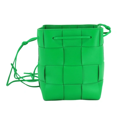 Bottega Veneta Cassette Green Leather Shopper Bag ()