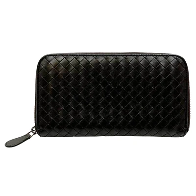 Bottega Veneta Intrecciato Black Leather Wallet  ()