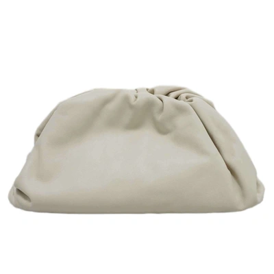 Bottega Veneta White Leather Clutch Bag () In Neutral