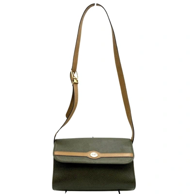 Dior Khaki Leather Shopper Bag ()