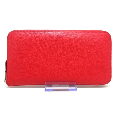 Hermes Hermès Azap Red Leather Wallet  ()