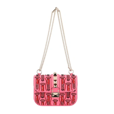 Valentino Garavani Rockstud Pink Leather Shopper Bag ()