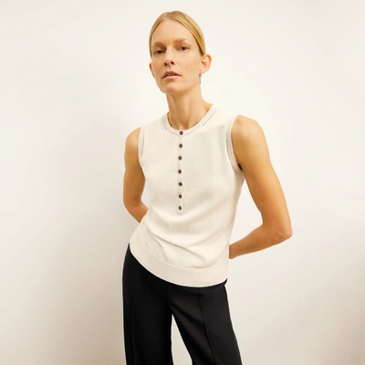 M.m.lafleur The Crimmins Top - Cotton Silk Knit In Ivory