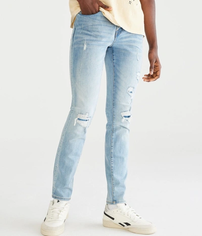 Aéropostale Mens Super Skinny Premium Max Stretch Jean With Coolmaxar Technology In Blue