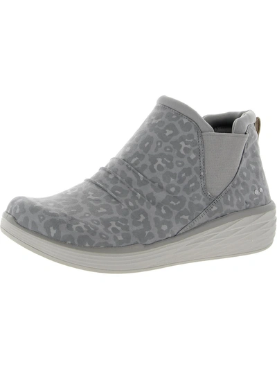 Ryka Niah Womens Faux Suede Ankle Boots In Grey