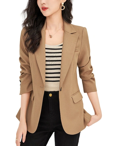 Wlzd Wool-blend Blazer In Brown