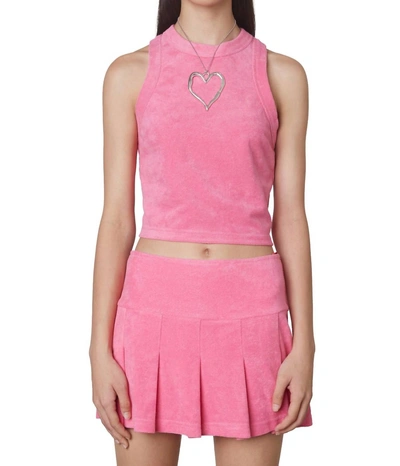 Nia Lucerne Terry Tank Top In Pink