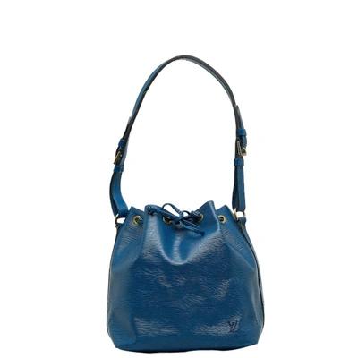 Pre-owned Louis Vuitton Petit Noé Leather Shoulder Bag () In Blue
