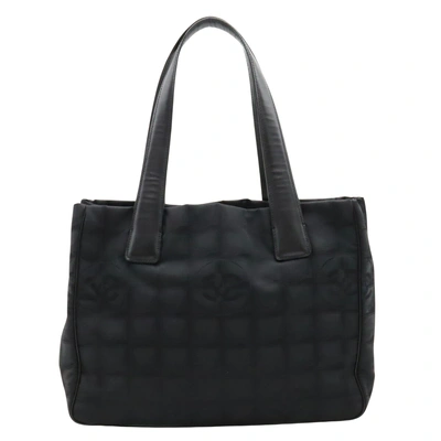 Pre-owned Chanel Travel Line Canvas Tote Bag () In Black