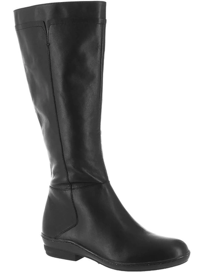 David Tate Nashville Womens Leather Tall Knee-high Boots In Black