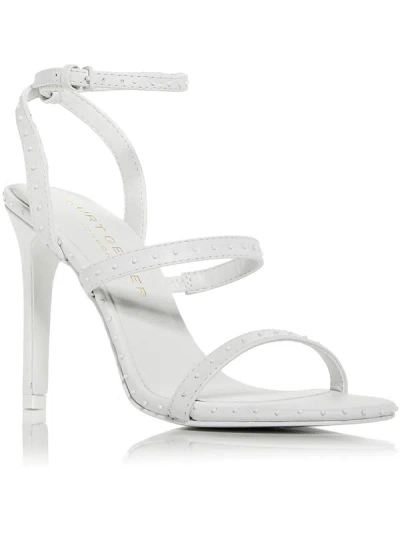 Kurt Geiger Portia Womens Leather Ankle Strap Dress Sandals In White