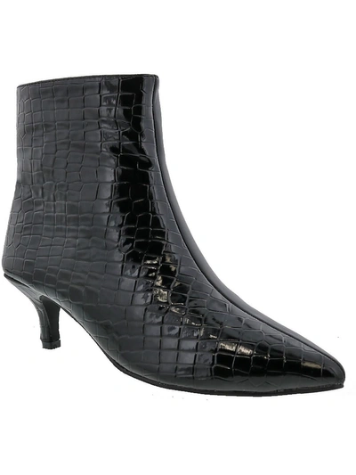Bellini Vegas Womens Faux Leather Kitten Heel Ankle Boots In Multi