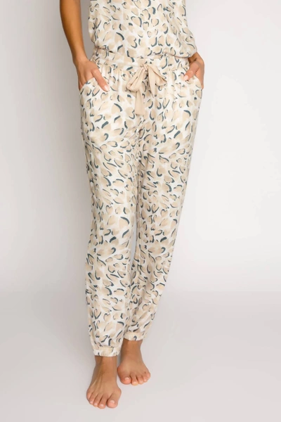 Pj Salvage Wild About You Banded Jogger In Oatmeal In White