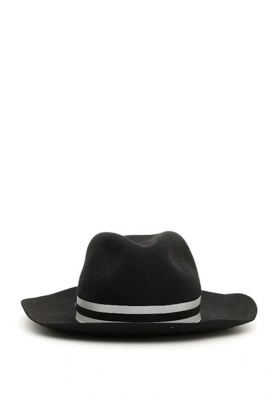 Flapper Melisa Wide-brim Hat In Black,grey