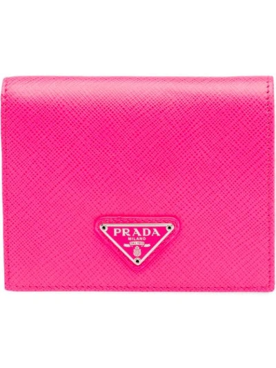 Prada Saffiano Wallet In Pink