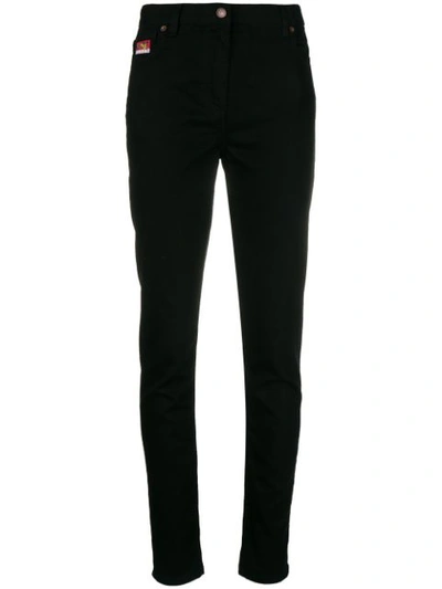 Kenzo High-waisted Skinny Trousers In Black