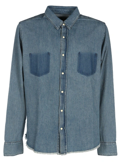 Rta Denim Shirt In Western Blu