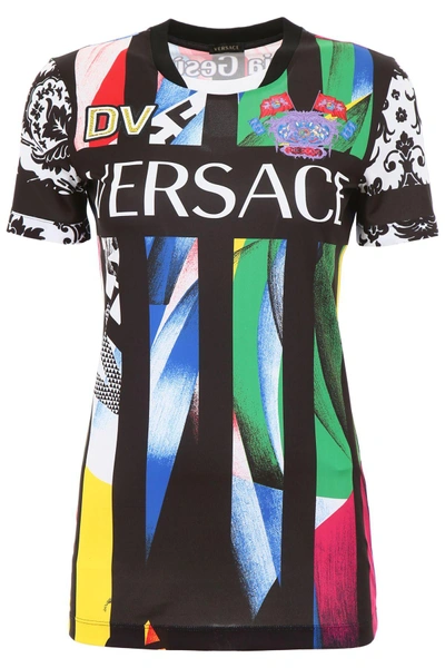 Versace The Clash T-shirt In Multicolor|nero