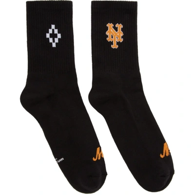 Marcelo Burlon County Of Milan Ny Mets Short Socks In Black Multi