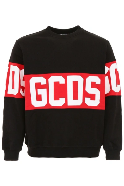 Gcds Logo Sweatshirt In Nerobianco