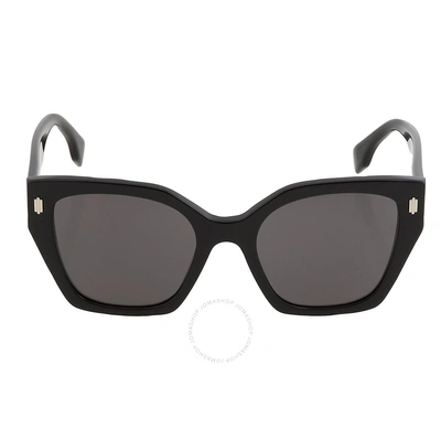 Fendi Smoke Cat Eye Ladies Sunglasses Fe40070i 01a 54 In Black
