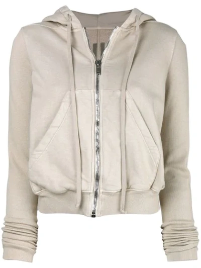 Rick Owens Drkshdw Zipped Hoodie In Neutrals