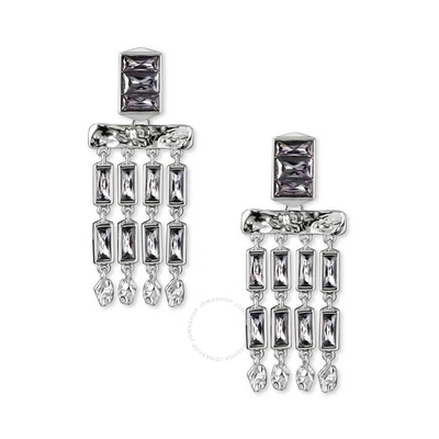 Kendra Scott Jack Rhodium Plated Brass And Grey Crystal Dangle Earrings 4217707010 In Metallic