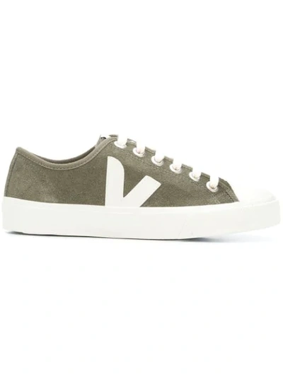 Veja Wata Rubber-trimmed Suede Sneakers In Green