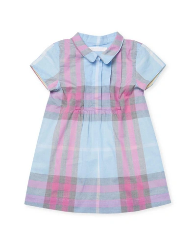 Burberry Plaid Flare Dress In Nocolor