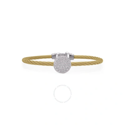 Alor Yellow Cable Taking Shapes Disc Bracelet With 18k Gold & Diamonds