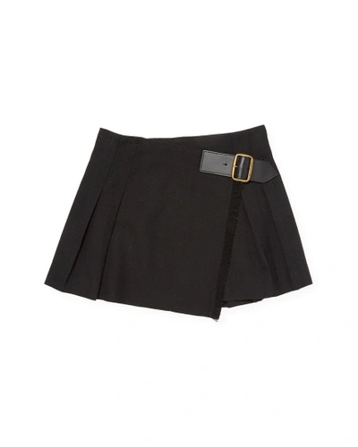 Burberry Pleated Wrap Skirt In Nocolor