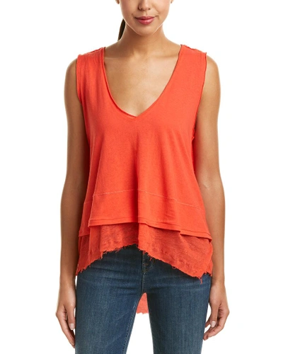 Free People Peachy Linen In Red
