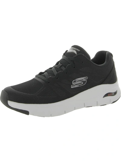 Skechers Arch Fit-charge Back Mens Fitness Gym Walking Shoes In Black