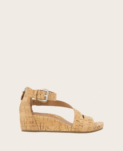 Gentle Souls Gwen Leather Wedge Sandal In Natural