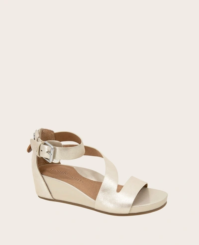 Gentle Souls Gwen Leather Wedge Sandal In Ice
