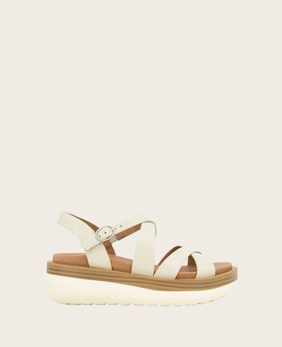 Gentle Souls Reebha Leather Platform Sandal In Stone