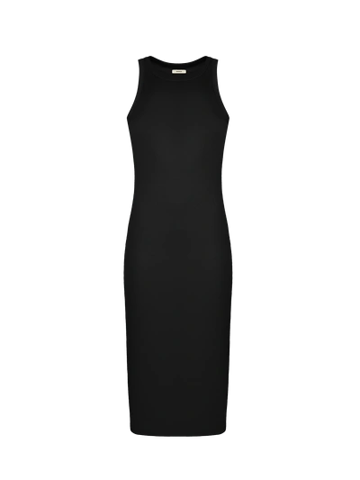 Pangaia Women's 365 Lightweight Rib Tank Dress — Black Xl