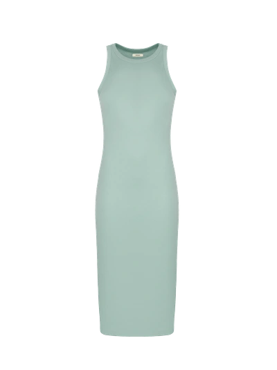 Pangaia Women's 365 Lightweight Rib Tank Dress In Eucalyptus Blue