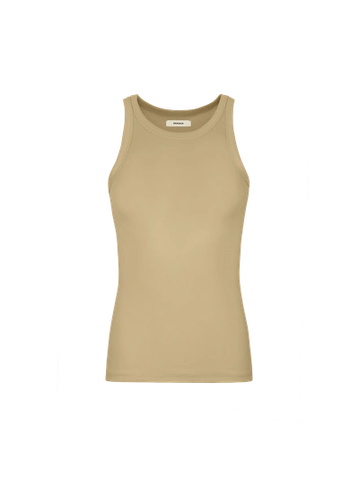 Pangaia Women's 365 Lightweight Rib Tank Top — Maitake Beige Xs