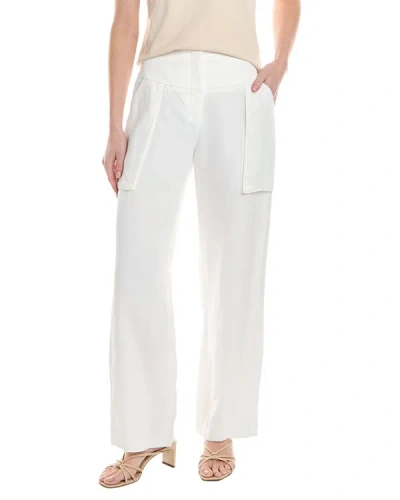 Piazza Sempione Linen-blend Pant In White