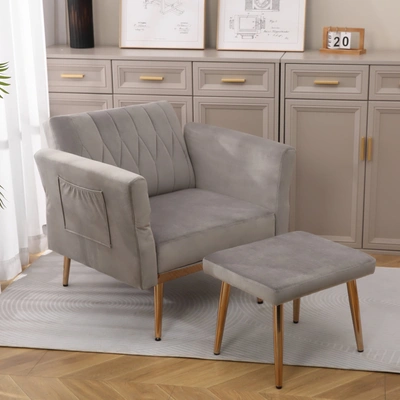 Simplie Fun Accent Chair In Gray
